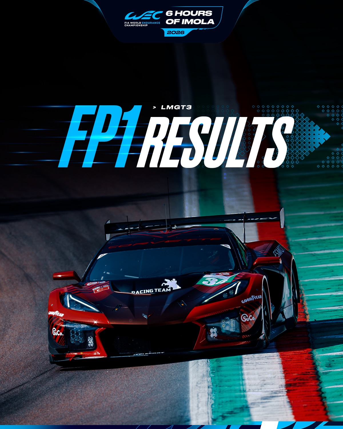 Corvette top the times in FP1 ⚡️ @ceastwood28 puts in the fastest lap in #34 Racing Team Turkey by @